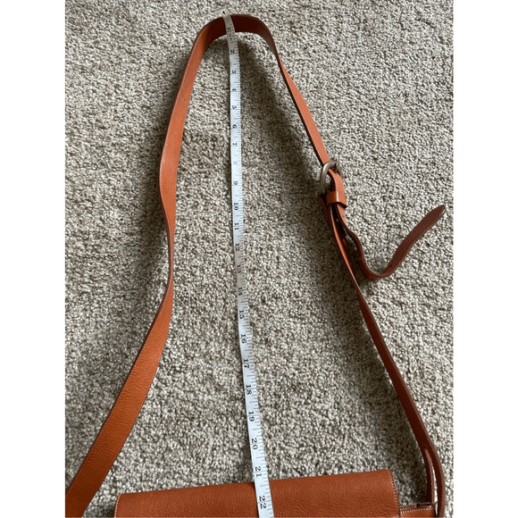 Women's Genuine Leather with Suede Upper Front Belt Buckle Crossbody - Picture 5 of 9